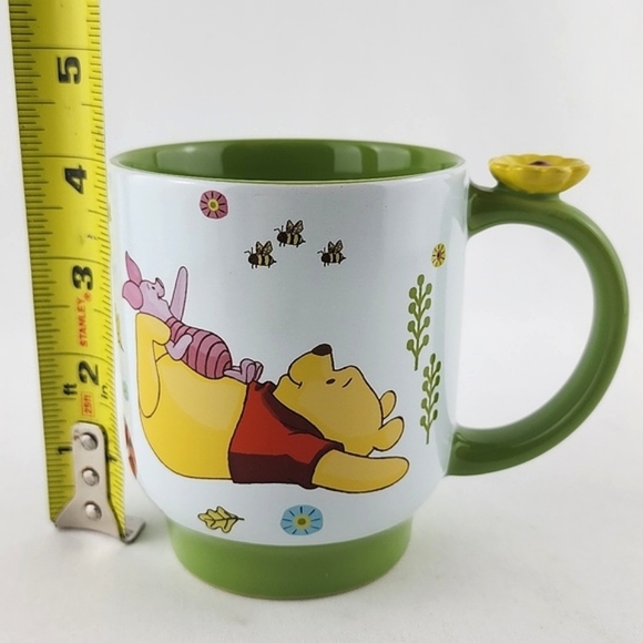 Disney Winnie The Pooh Mug & Friends Green White 3D Scupted Flower 🌼 - Picture 11 of 11